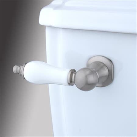 Pinpoint Porcelain Tank Lever - Satin Nickel PI87684